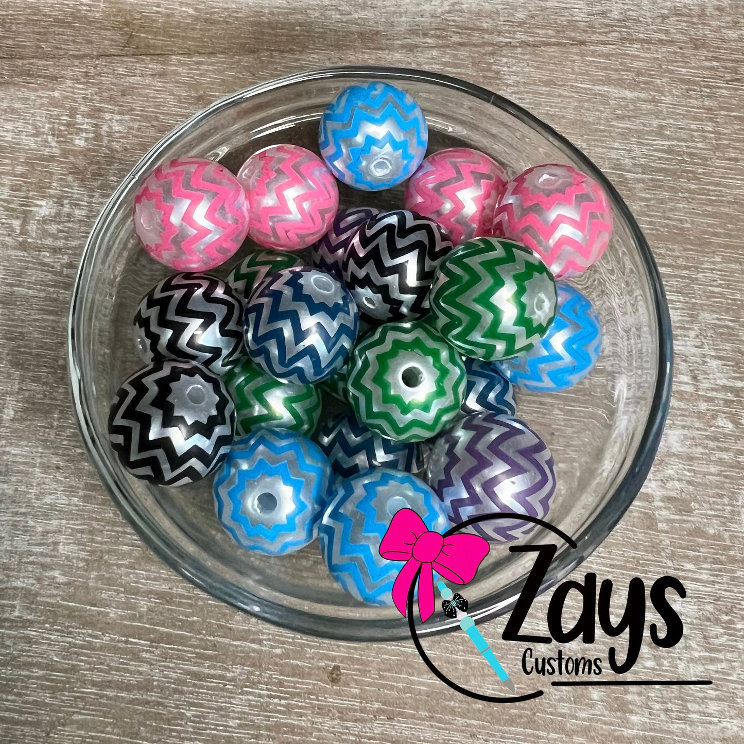 20mm Zig Zag Beads
