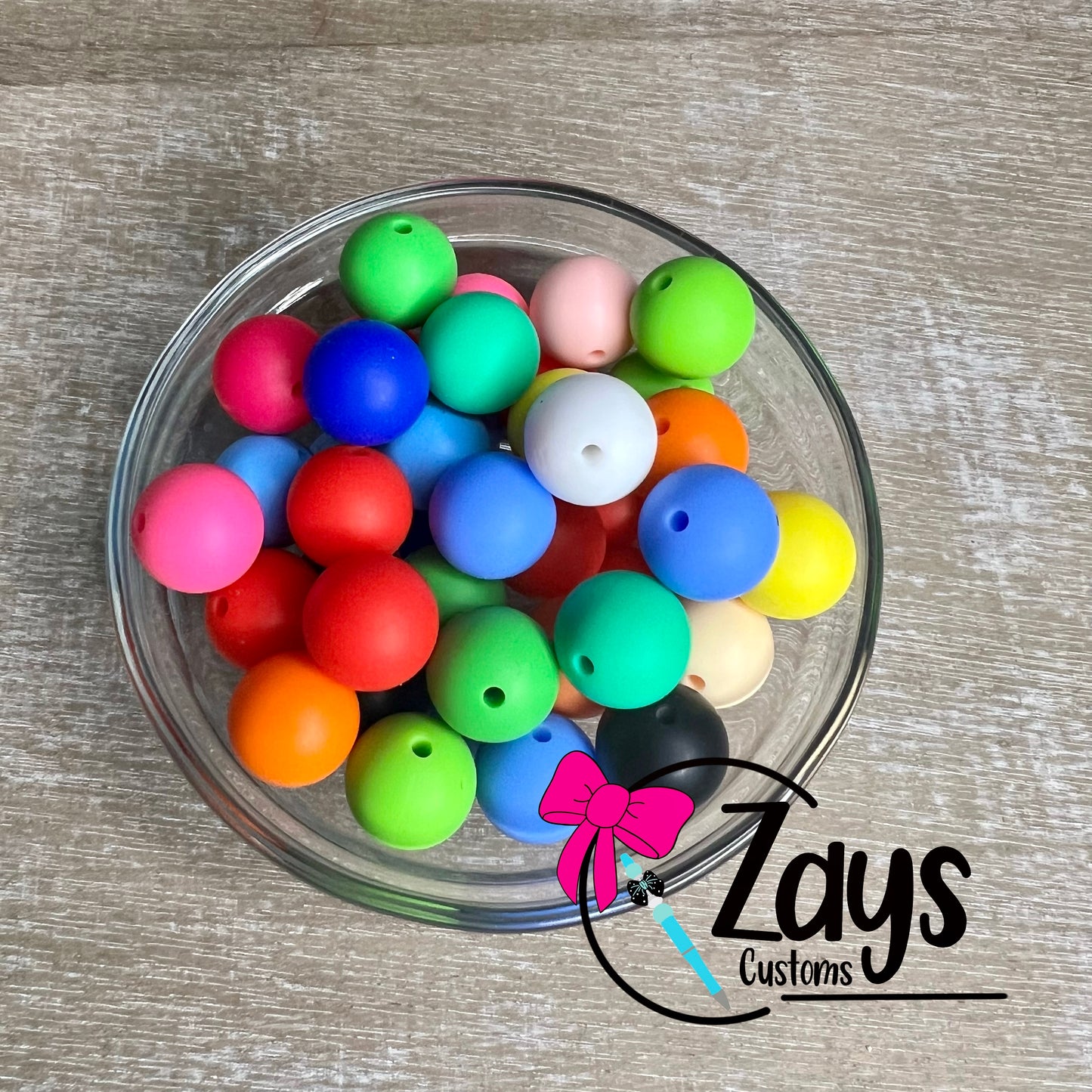 15mm Silicone Beads