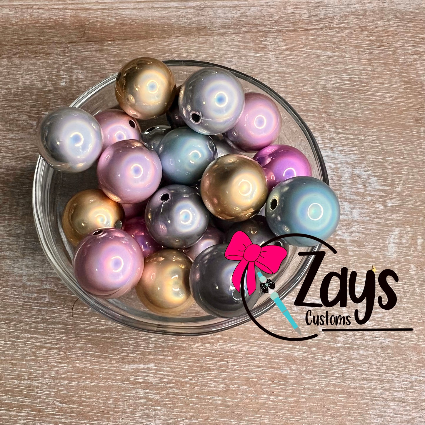 20mm Shiny Metallic Beads