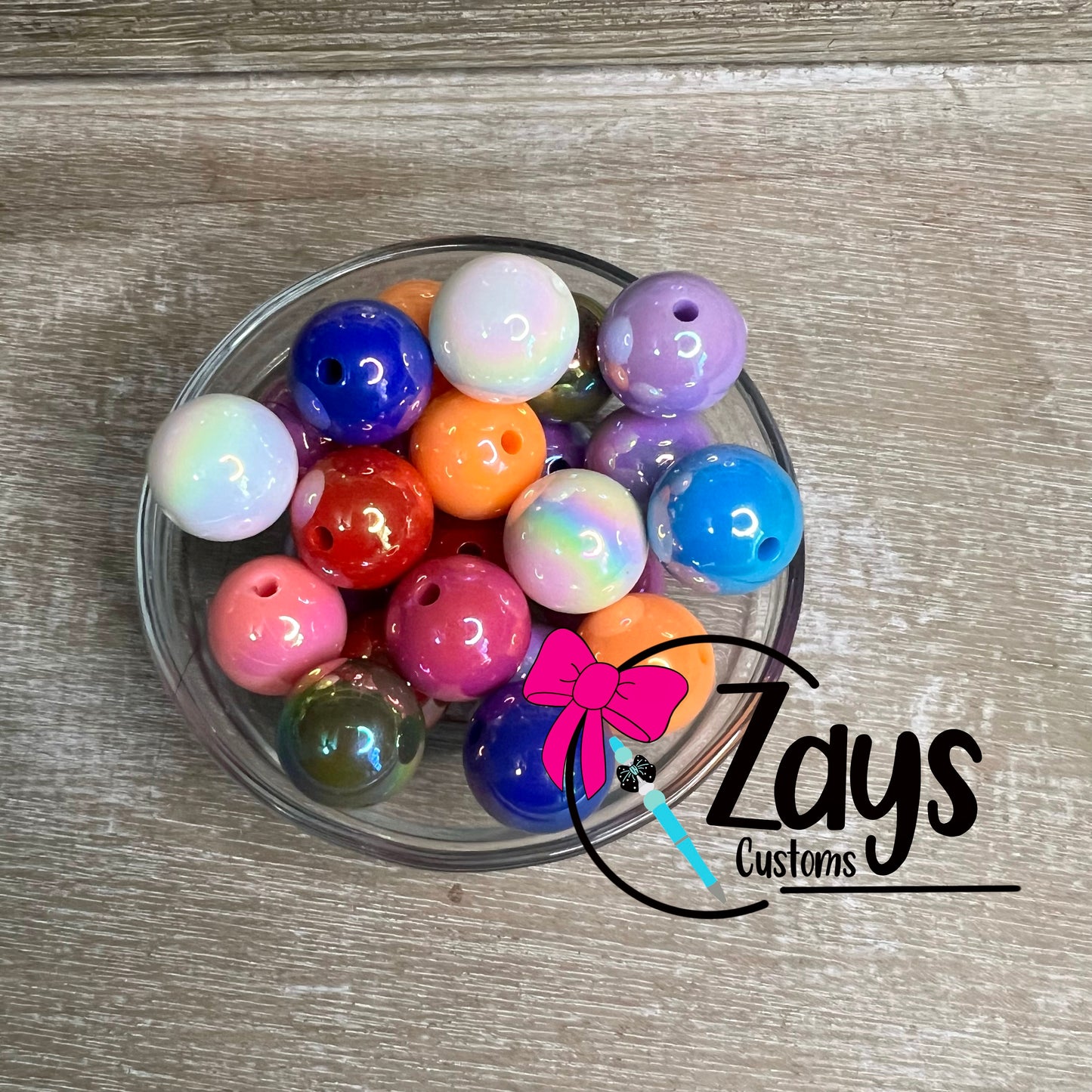 20mm UV Finish Shiny Beads