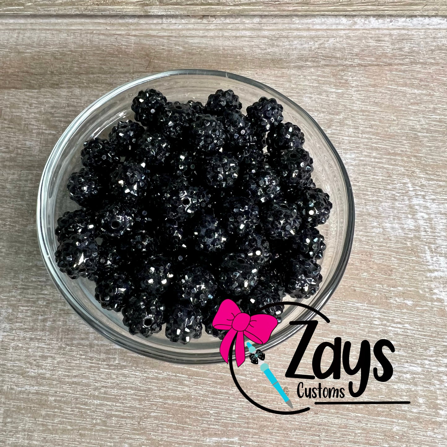 10mm Black Rhinestones