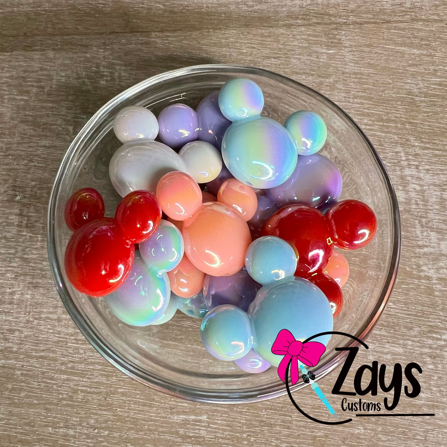 Large Luminous Mouse Head Focal Bead