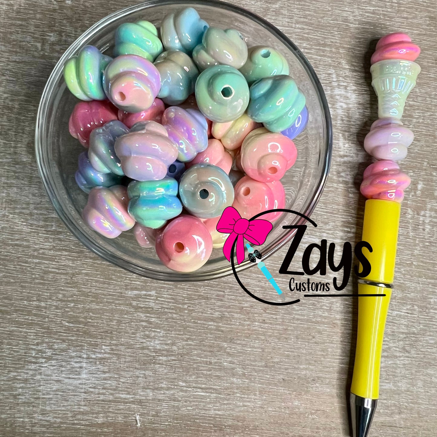 Swirl Ice Cream Beads